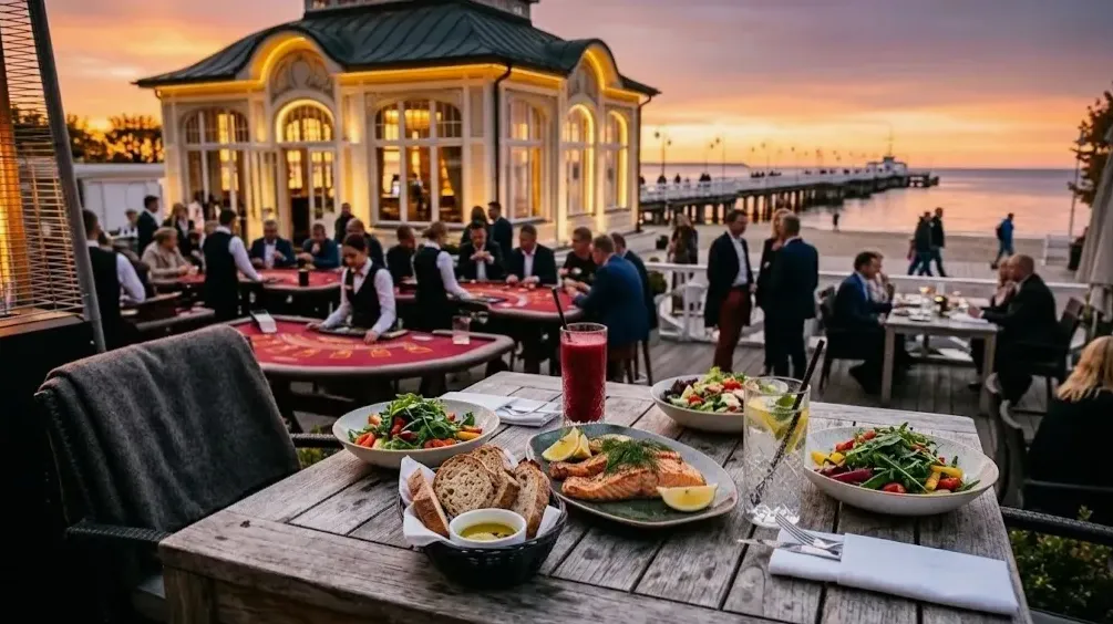 Corporate guests celebrating a friendly table finale